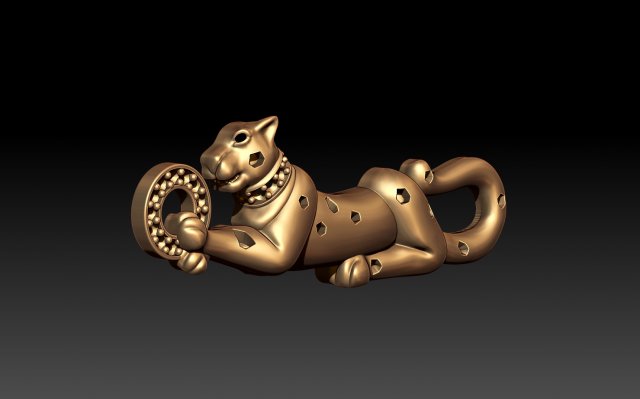 PANTHER PENDANT 3Dモデル .c4d .max .obj .3ds .fbx .stl .blend 