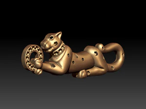 黑豹吊坠 3D 模型