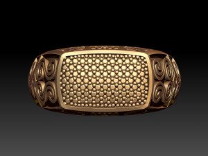 MAN RING WITH GEMS 3D Model