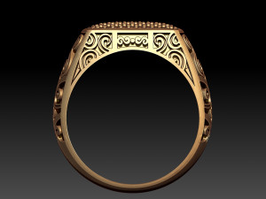MAN RING WITH GEMS 3D Model