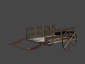 Medieval cart- carreta medieval 3D Model