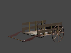 Cartuccia medievale - carreta medievale Modello 3D