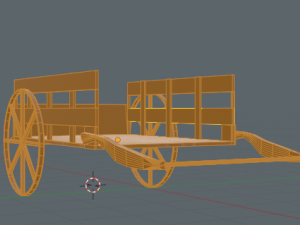 Medieval cart- carreta medieval 3D Model