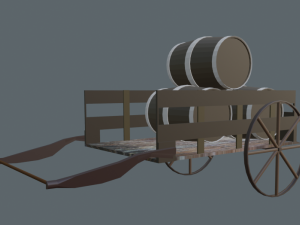 Medieval cart- carreta medieval 3D Model