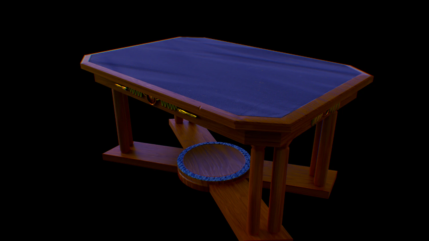 Antique table 3D Model .c4d .max .obj .3ds .fbx .stl .blend 