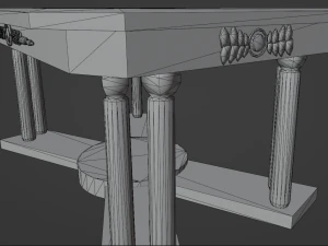 Antique table 3D Model