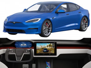 特斯拉 Model S 格纹 2022 3D 模型