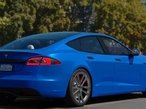 Tesla model S PLAID 2022 3D Model