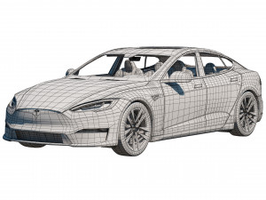 Tesla model S PLAID 2022 3D Model