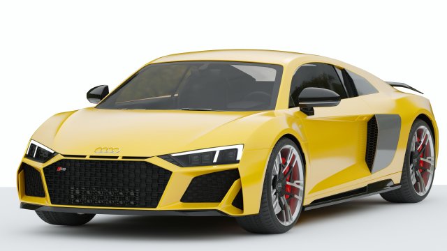 Audi R8 2019 3D 模型 .c4d .max .obj .3ds .fbx .stl .blend 