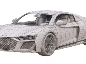 Audi R8 2019 3D 模型