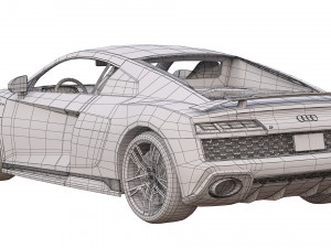 Audi R8 2019 3D 模型