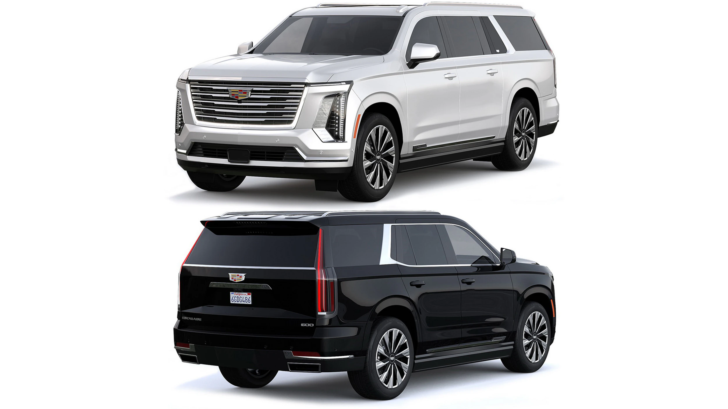 Cadillac Escalade Lujo ESV Lujo Platino 2025 Modelo 3D .c4d .max .obj .3ds .fbx .stl .blend 