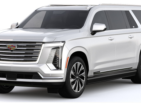 Cadillac Escalade Luxury ESV Luxury Platinum 2025 Model 3D