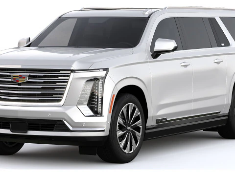 Cadillac Escalade Lujo ESV Lujo Platino 2025 Modelo 3D