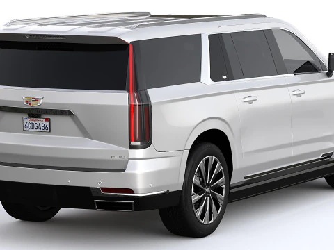 Cadillac Escalade Lujo ESV Lujo Platino 2025 Modelo 3D