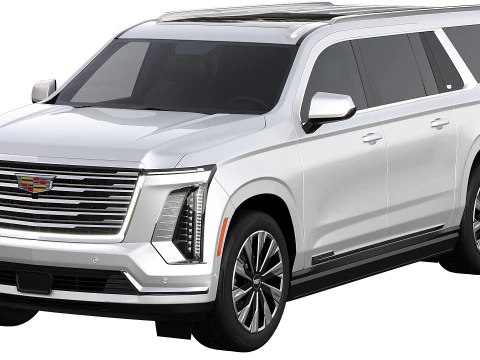 Cadillac Escalade Lujo ESV Lujo Platino 2025 Modelo 3D