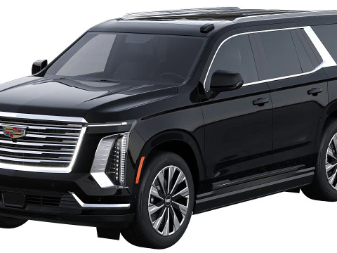 Cadillac Escalade Lujo ESV Lujo Platino 2025 Modelo 3D