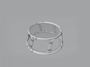 Bamboo table top mesh 3D Model