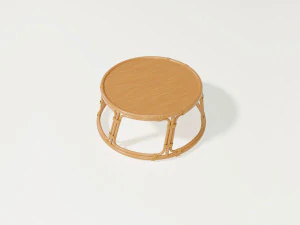 बांस की मेज 3D मॉडल