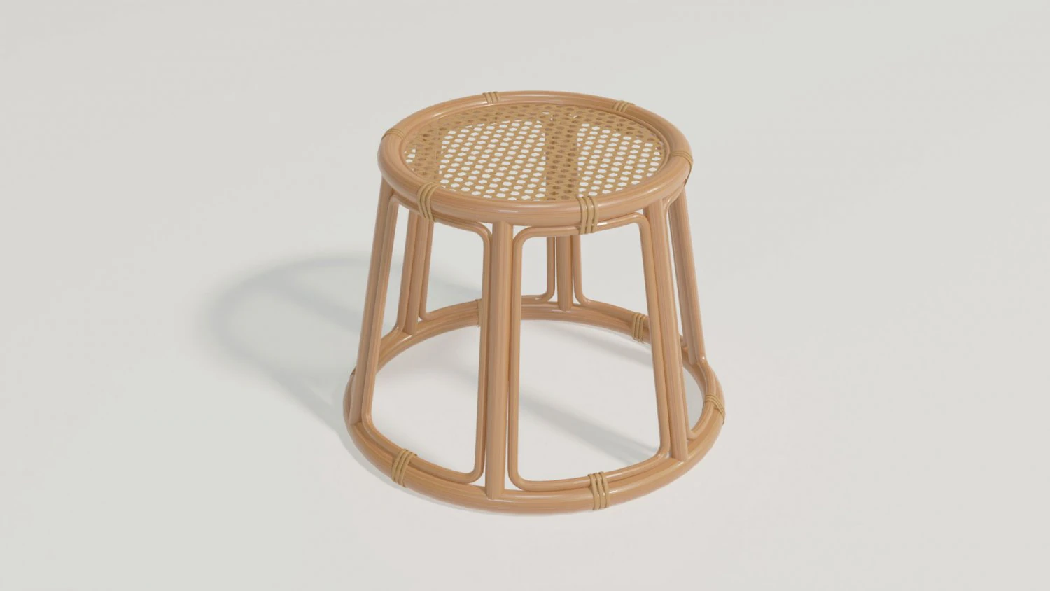 Coffee table Bamboo mesh 3D Model .c4d .max .obj .3ds .fbx .stl .blend 