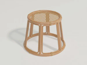 Stolik kawowy Siatka bambusowa Model 3D