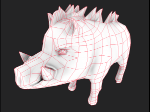 Game-ready fantasy fire boar 3D 模型
