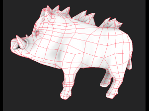 Game-ready fantasy fire boar 3D 模型