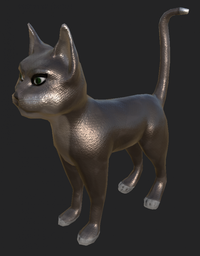Game-ready Cat 3D Model .c4d .max .obj .3ds .fbx .stl .blend 