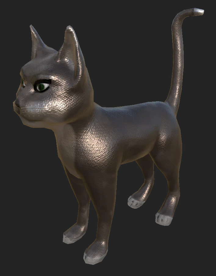 Game-ready Cat 3D Model .c4d .max .obj .3ds .fbx .stl .blend