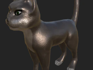 Spielbereite Katze 3D Modell