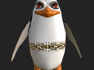 Game-ready fantasy stylized penguin Modello 3D