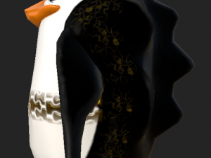 Game-ready fantasy stylized penguin Modello 3D