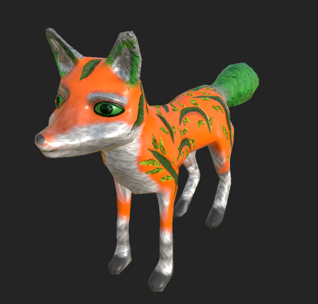 Game-ready fantasy fox Modelo 3D .c4d .max .obj .3ds .fbx .stl .blend 