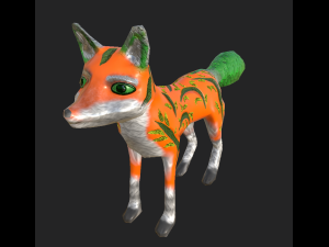 Game-ready fantasy fox 3D Model