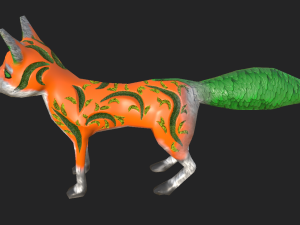 Game-ready fantasy fox Modelo 3D