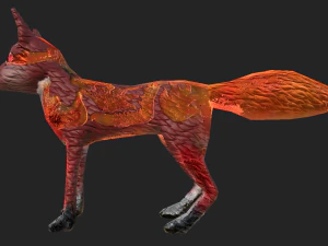 Raposa de fantasia pronta para jogo Modelo 3D