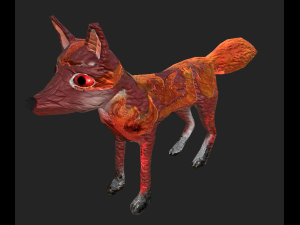 Game-ready fantasy fox Modelo 3D