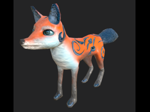 Game-ready fantasy fox Modelo 3D