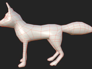Raposa de fantasia pronta para jogo Modelo 3D
