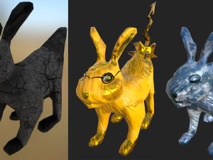 游戏就绪的幻想兔子 3D 模型