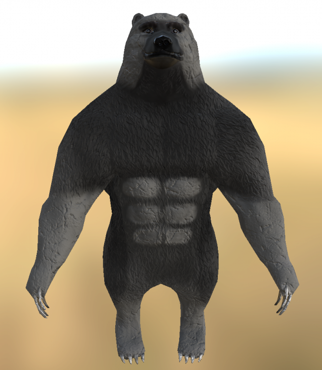 Low-poly fairy Bear 3D 모델 .c4d .max .obj .3ds .fbx .stl .blend 