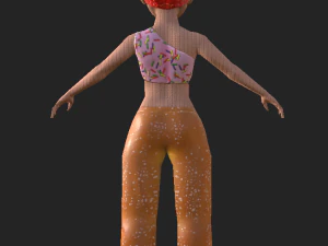 Cartoon toy girl 3D Model