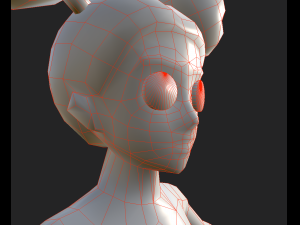 Cartoon toy girl 3D-Modell