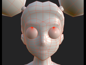 Cartoon toy girl 3D-Modell