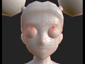 Cartoon toy girl 3D Model