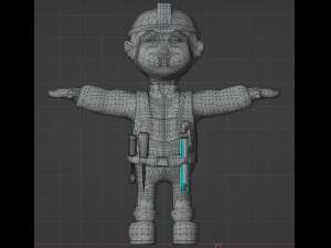 Bob the Builder game ready model Animations 3D Model