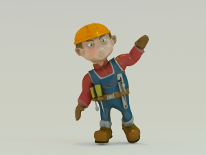 Bob the Builder game ready model Animations Modelo 3D