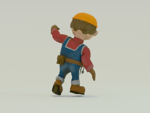 Bob the Builder game ready model Animations 3D 모델