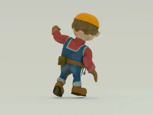 Bob the Builder game ready model Animations 3D Model